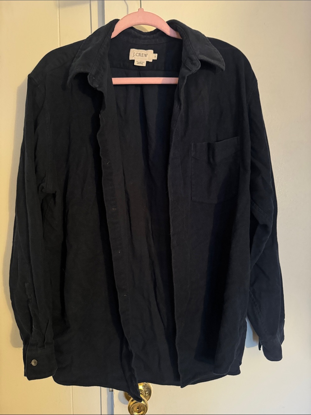 J. Crew Men's Dark Blue Corduroy Overshirt Jacket
